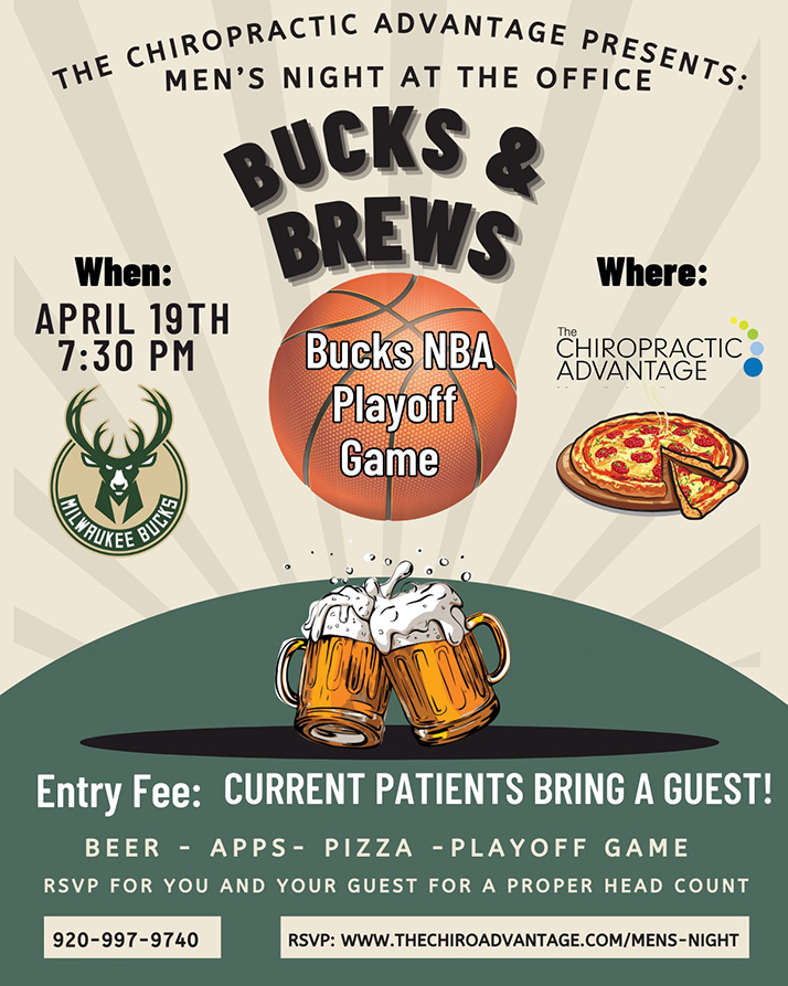 Chiropractic Appleton WI Bucks And Brews Mens Night Event